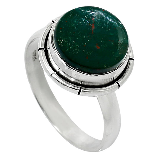 Natural Blood Stone - India Ring size-8 R-1011 58-ER14843