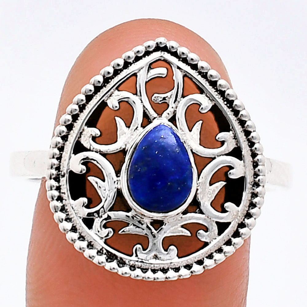 Handcrafted Triangle Gemstone Ring for Women - 925 Sterling Silver AGR1012 R-1038