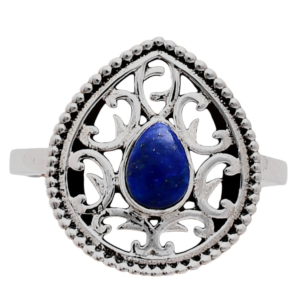 Handcrafted Triangle Gemstone Ring for Women - 925 Sterling Silver AGR1012 R-1038