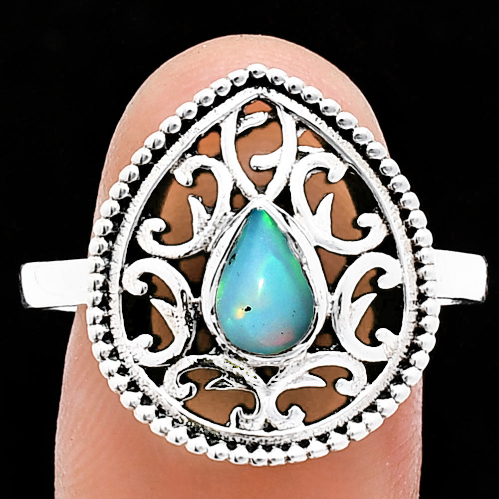 Handcrafted Triangle Gemstone Ring for Women - 925 Sterling Silver AGR1012 R-1038