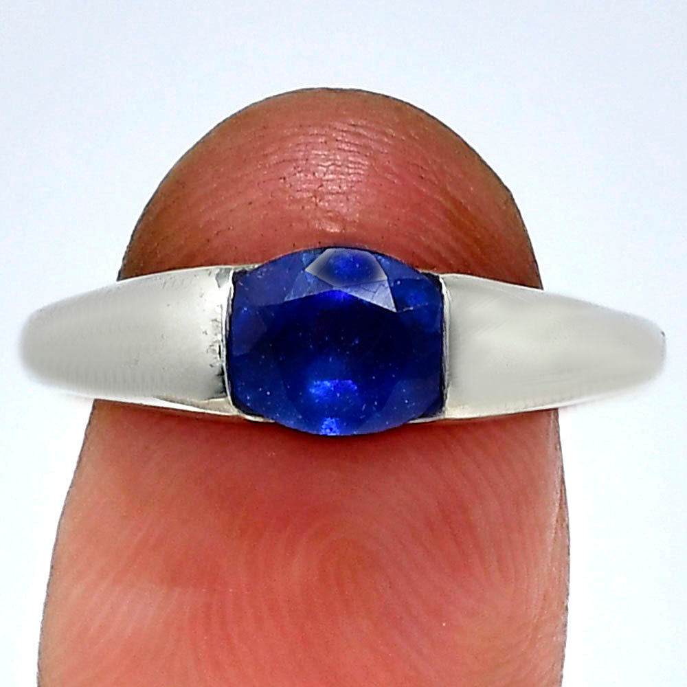 Classic Design Oval Gemstone Band Ring 925 Sterling Silver by Desiregem AGR1037 R-1743