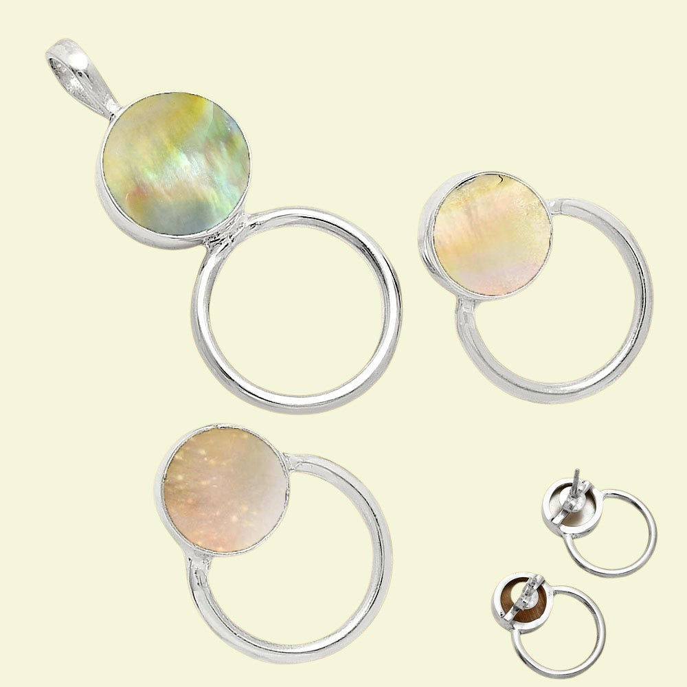 Mother Of Pearl Earrings T-1012 AGTE1001_D