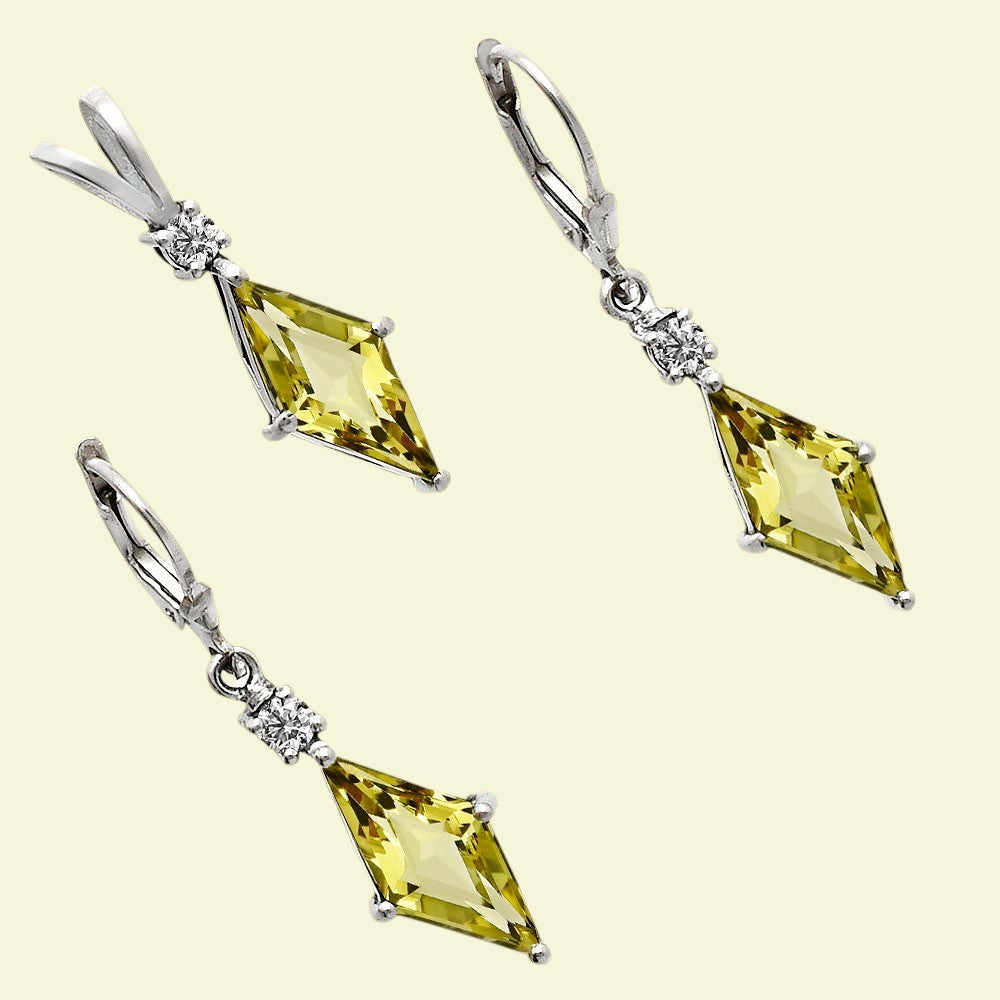 Green Gold and Moissanite Earrings T-1016 AGTE1005_D