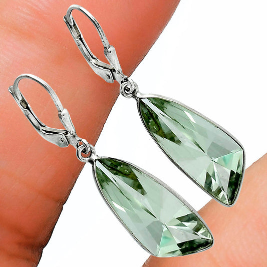Prasiolite (Green Amethyst) Earrings T-1017 AGTE1007_D