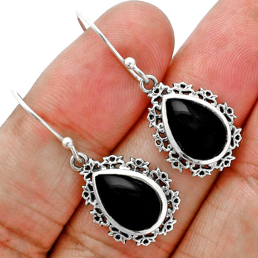 Black Onyx Earrings T-1018 AGTE1008_A
