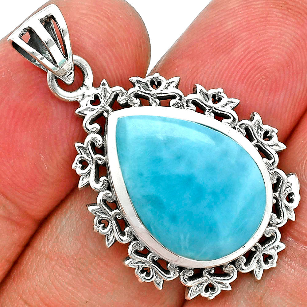 Larimar (Dominican Republic) Pendant T-1018 AGTP1008_E