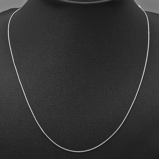 18" Sterling Silver Snake Chain Necklace for Women & Men Smooth & Shiny DGC1016 C-1001