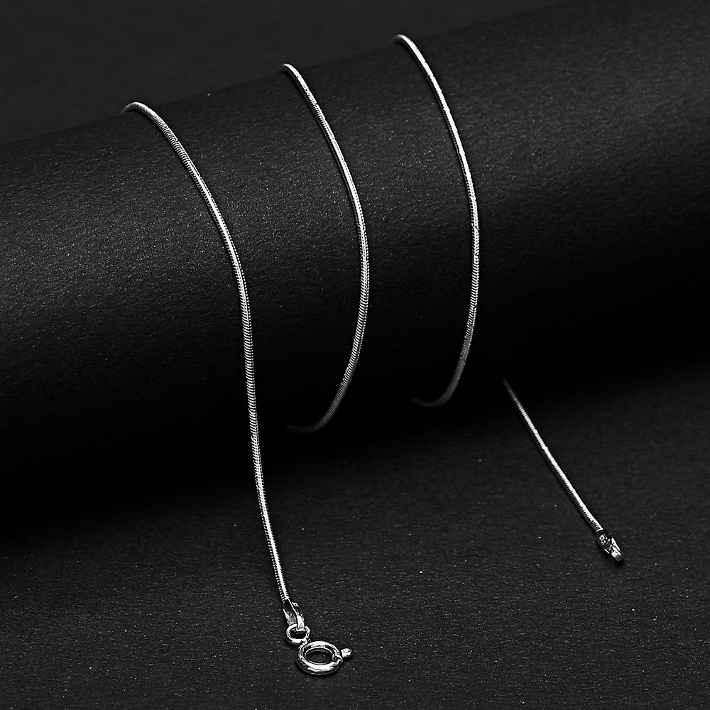 18" 925 Sterling Silver Snake Chain Necklace for Men & Women Sleek Shine DGC1024 C-1001