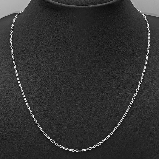 18" 925 Sterling Silver Cable Chain Necklace Strong, Classic Shiny Link DGC1025 C-1001