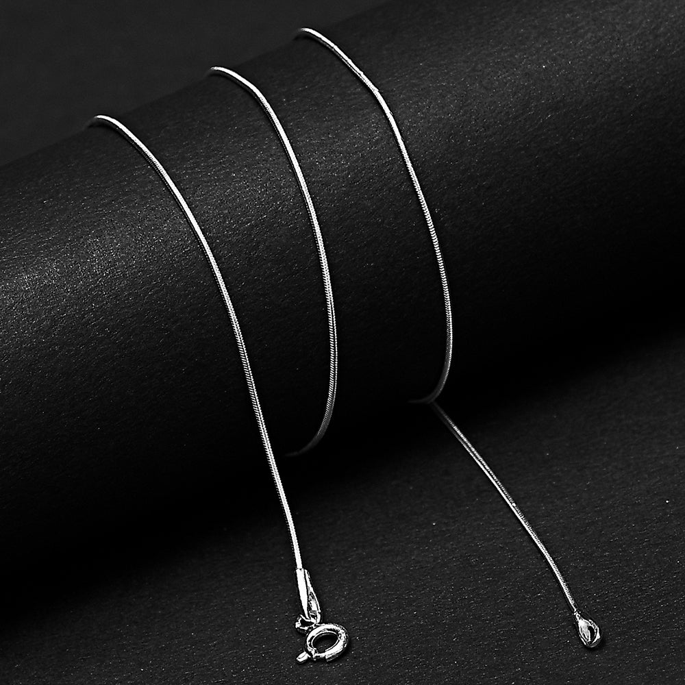 20" Unisex 925 Sterling Silver Snake Chain – Stylish, High Shine Jewelry DGC1028 C-1001