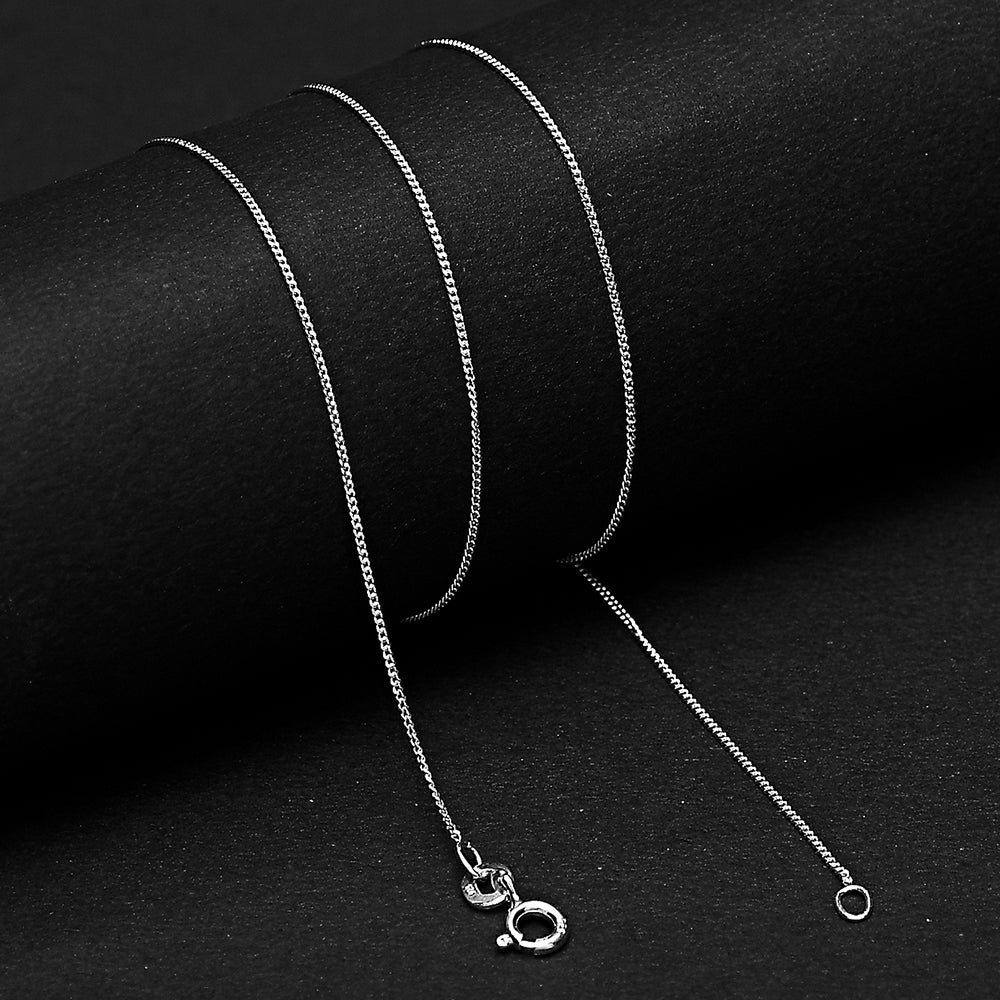 20" Sterling Silver Curb Chain – Classic, Elegant, Lightweight Necklace DGC1029 C-1001
