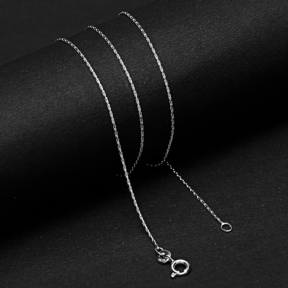 20" 925 Sterling Silver Spiga Chain Necklace – Durable, Polished Finish DGC1030 C-1001