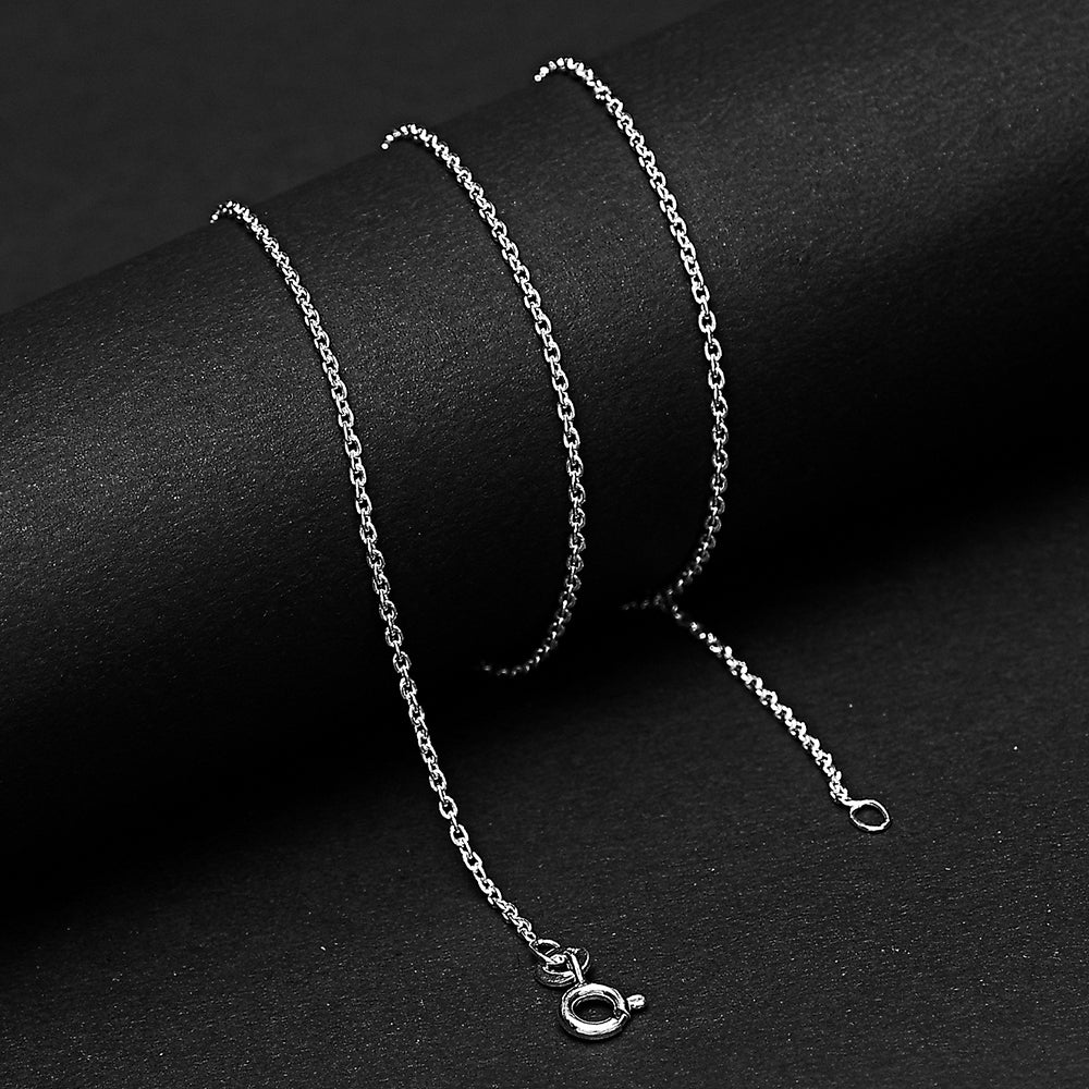 18" 925 Sterling Silver Rope Chain Necklace – Strong, Shiny Twisted Link DGC1035 C-1001
