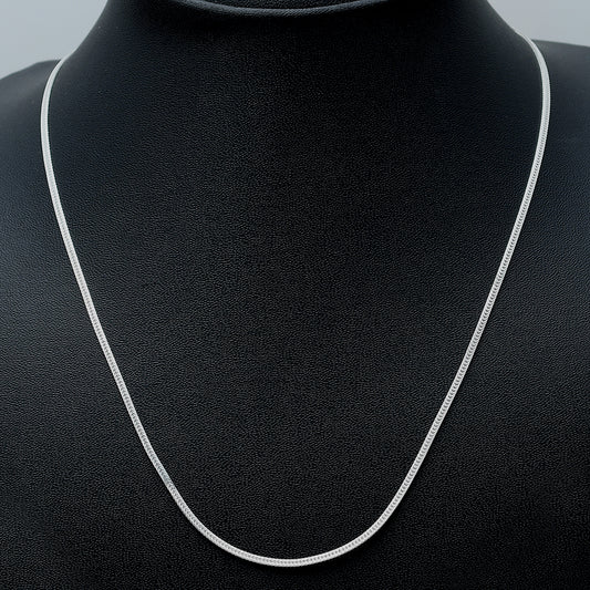 18" 925 Sterling Silver Spiga Chain Necklace Durable, High Shine Finish DGC1041 C-1001