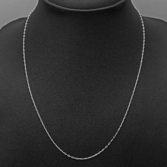 18" 925 Sterling Silver Paperclip Chain Necklace Modern, Shiny & Elegant DGC1045 C-1001