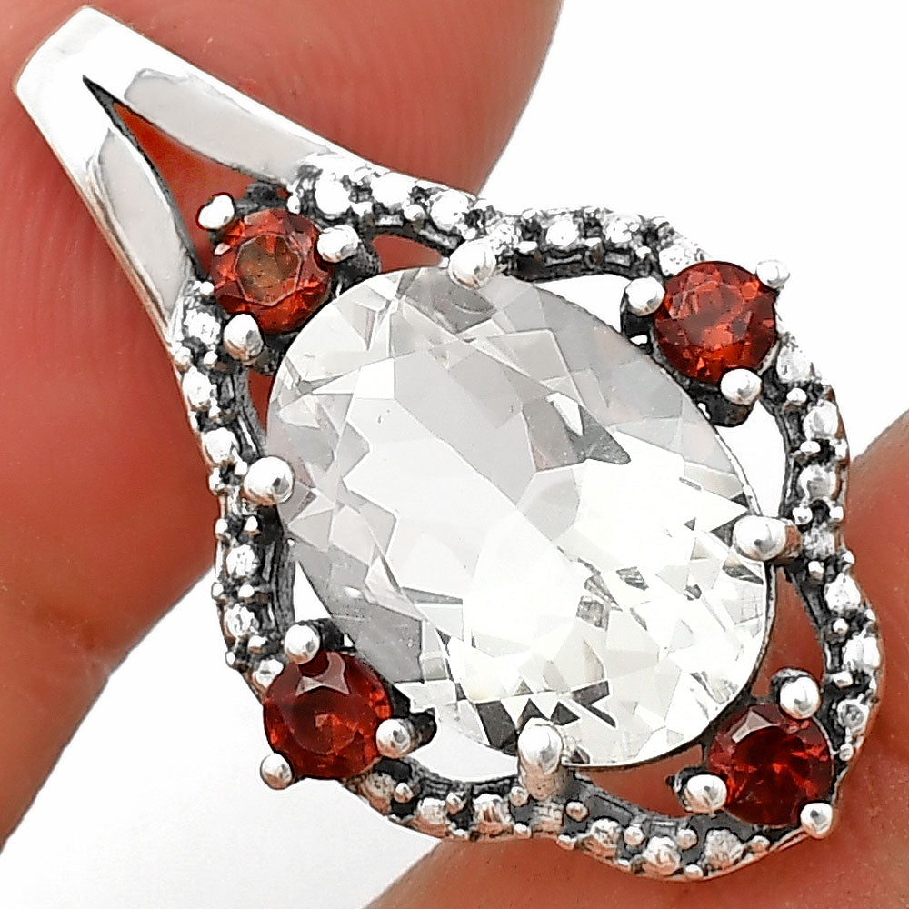 Elegant Natural Gemstone Pendant Jewelry with Accent Stones by Desiregem DGP1012 P-1114