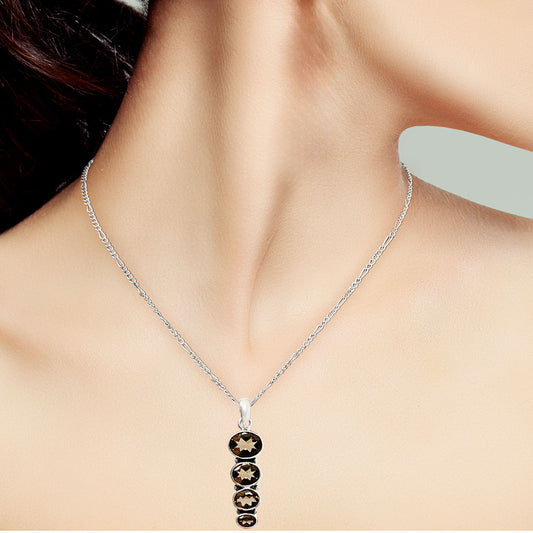 Natural Gemstones Oval Shape 925 Sterling Silver Pendant Jewelry DGP1022 P-1119