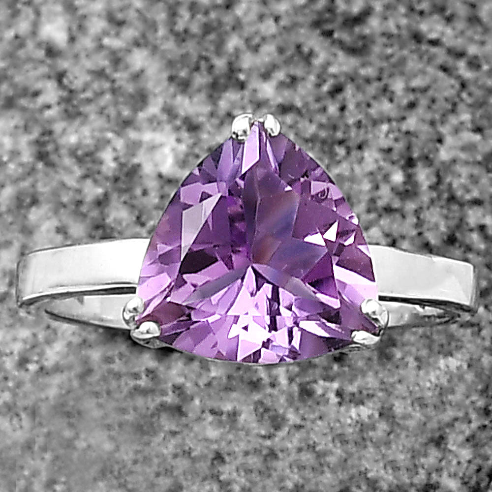 925 Sterling Silver Trillion Natural Gemstone Ring Handmade Jewelry DGR1107 R-1020