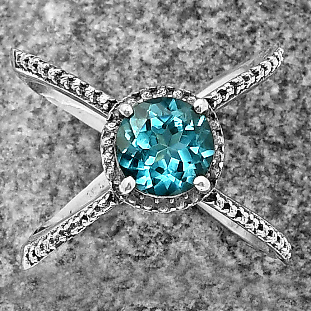 Modern X Shape Multicolor Gemstone Ring in 925 Sterling Silver Jewelry DGR1115 R-1244