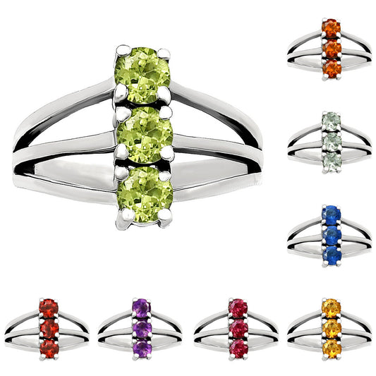 Natural Gemstones 925 Sterling Silver Ring Size 5-9 Jewelry DGR1124 R-1050