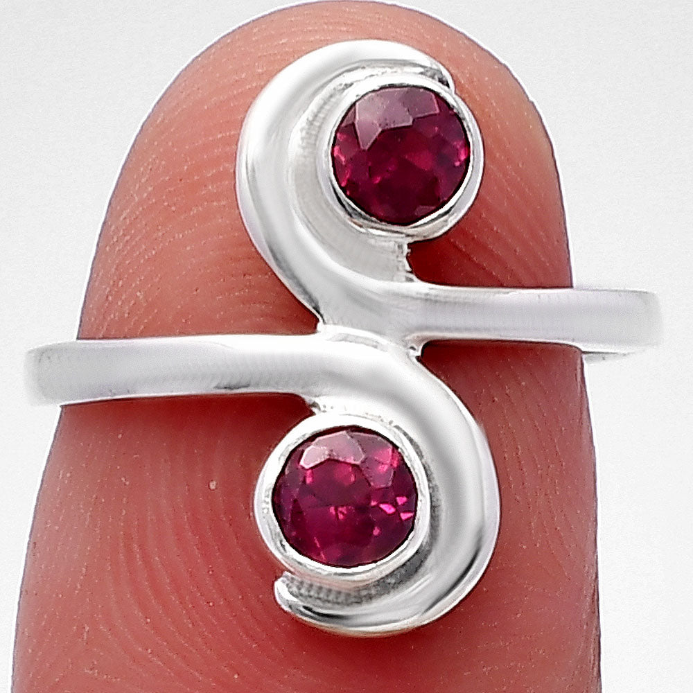 Round Natural Gemstone Spiral Ring 925 Sterling Silver Artisan Jewelry DGR1129 R-1230