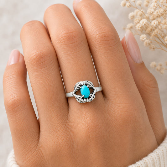 Oval Natural Gemstone Tribal Ring 925 Sterling Silver Handmade Jewelry DGR1144 R-1745