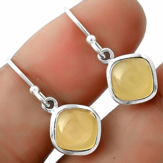 Milky Lemon Quartz Pendant Earrings Set T-1002 DGT01022
