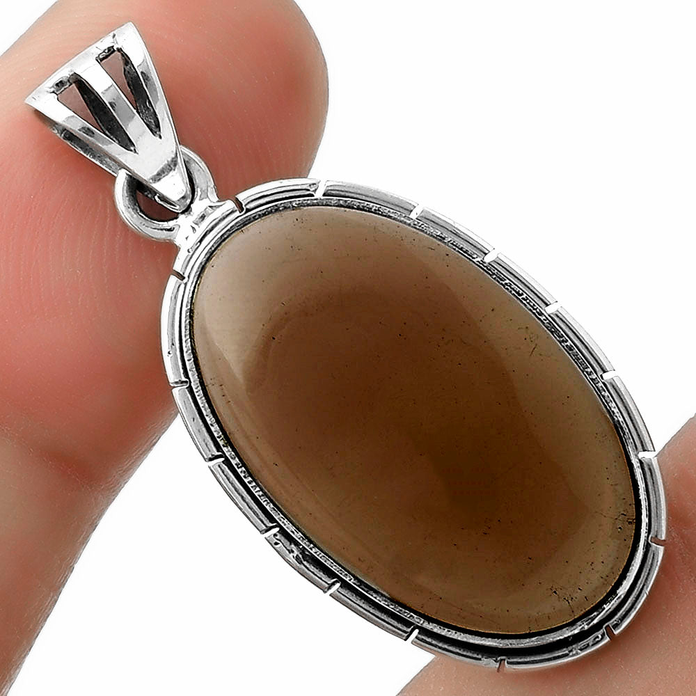 Smoky Quartz - Brazil Pendant Earrings Set T-1006 DGT01034