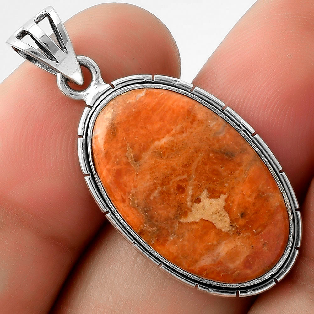 Red Sponge Coral Pendant Earrings Set T-1006 DGT01037