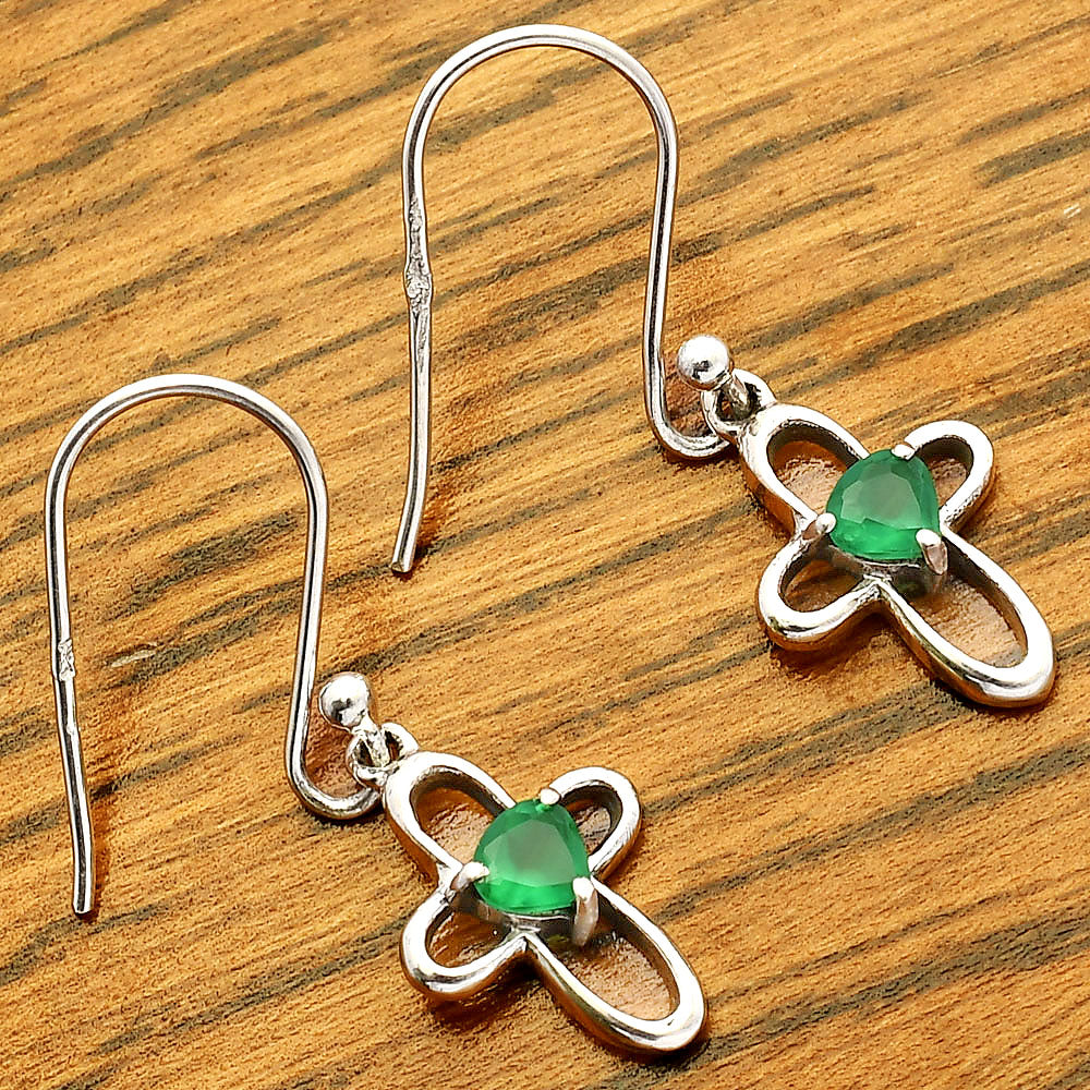Green Onyx Earrings T-1011 DGTE01054_B