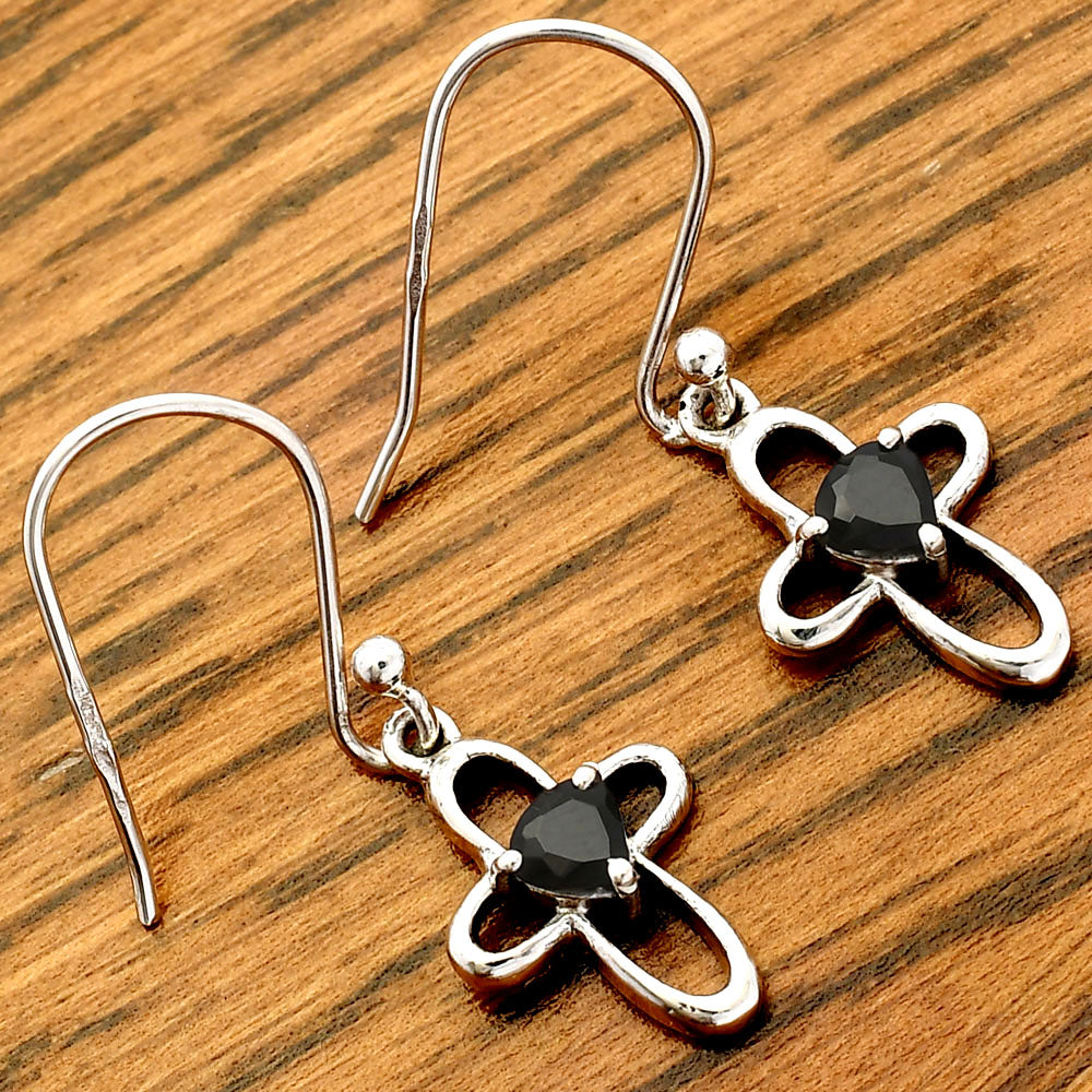 Black Onyx Earrings T-1011 DGTE01054_G