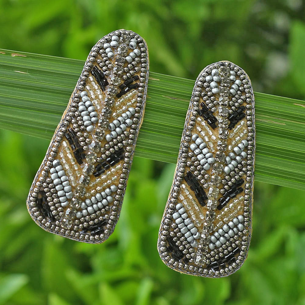 Colorful Beaded Hair Clip, Jewelry,Beaded Barrette,Indigenous Hair Clip ,Tribal Barrette,Beaded Hair Bow FHC1002