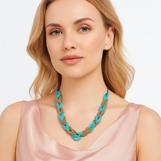 Beaded Paparazzi Seed Bead Bohemian Boho Beaded Necklace FNC1001