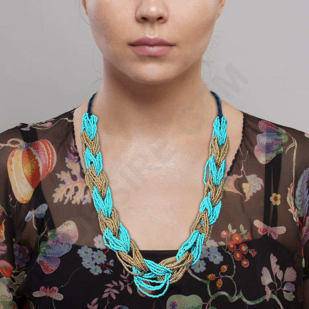 Beaded Paparazzi Seed Bead Bohemian Boho Beaded Necklace FNC1001