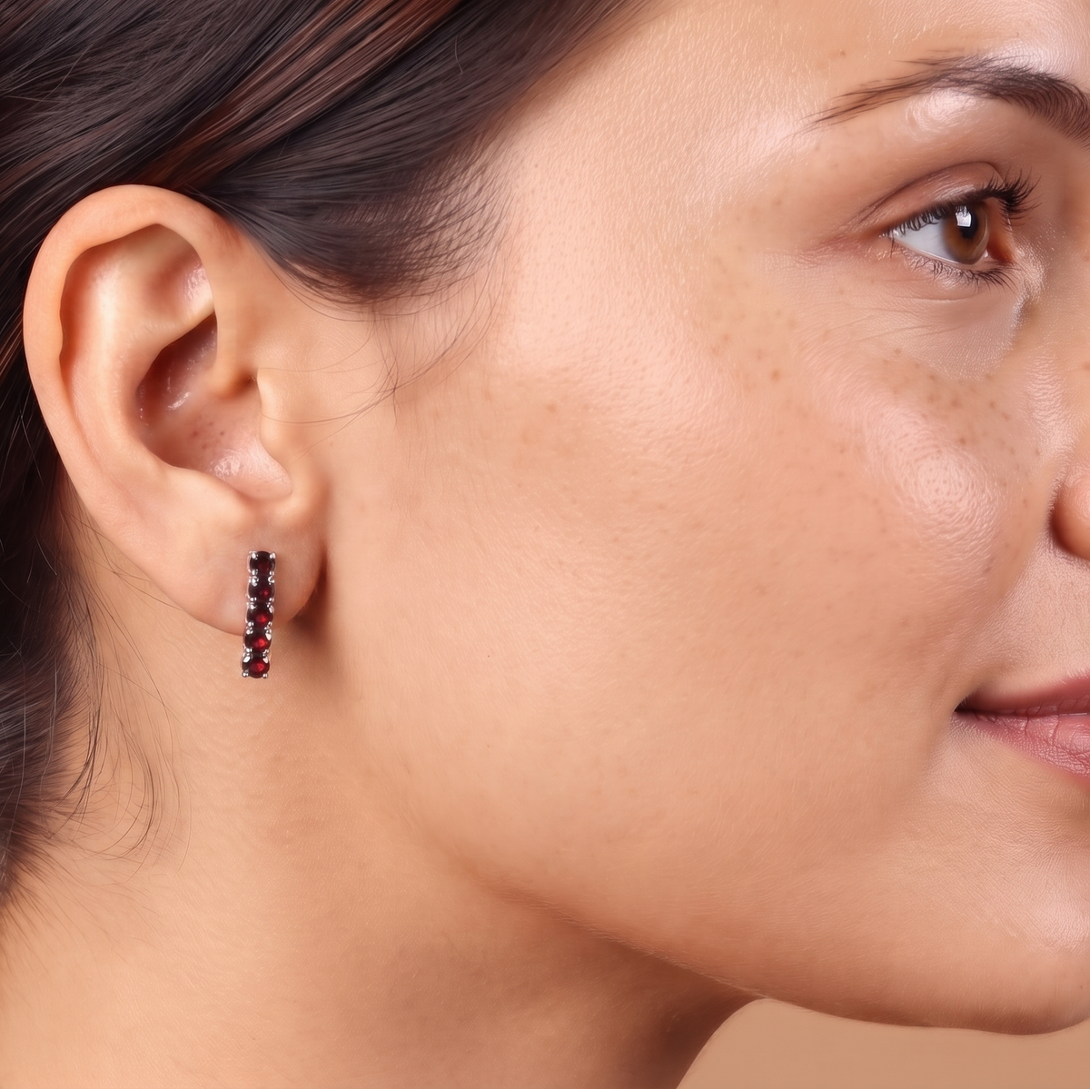 Colorful Gemstone Bar Stud Earrings – 925 Sterling Silver Jewelry Gift DGE1070 E-1063