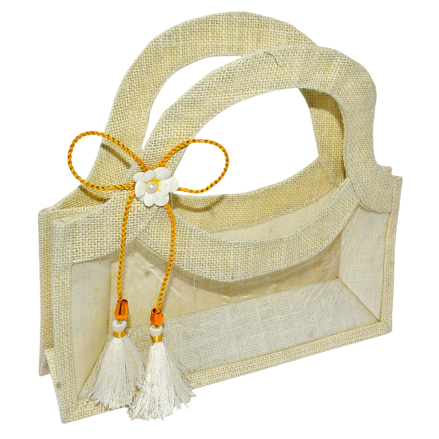 Elegant Transparent Jute Gift Bag with Clear Window – Eco-Friendly & Stylish HC1002