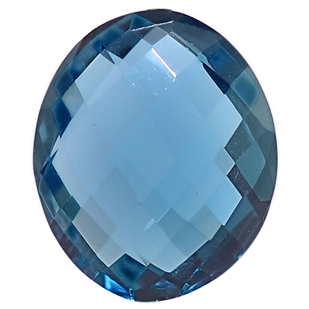 Natural London Blue Topaz Oval Brio Shape Standard Cut Loose Gemstone LBT2005