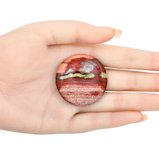 Snake Skin Jasper 40x40x6.5 mm Round Gemstone LS01001-11