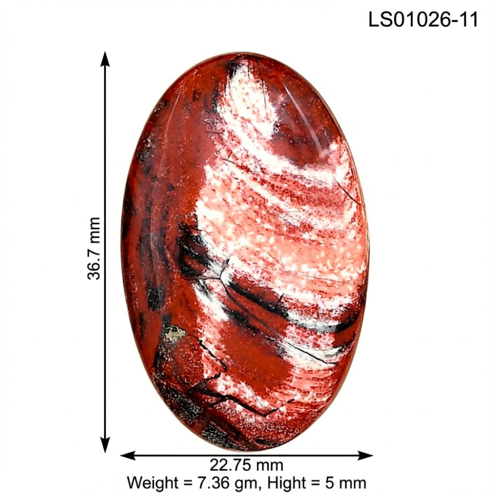 Snake Skin Jasper 36.7x22.75x5 mm Oval Gemstone LS01026-11