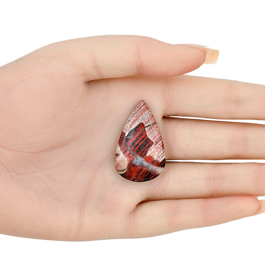 Snake Skin Jasper 35.5x22.1x4.5 mm Pear Gemstone LS01030-11