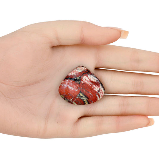 Snake Skin Jasper 34.5x29.45x4.5 mm Heart Gemstone LS01031-11