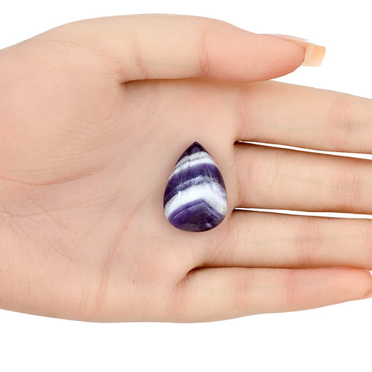 Chevron Amethyst 25.8x18.5x7 mm Pear Gemstone LS01039-12