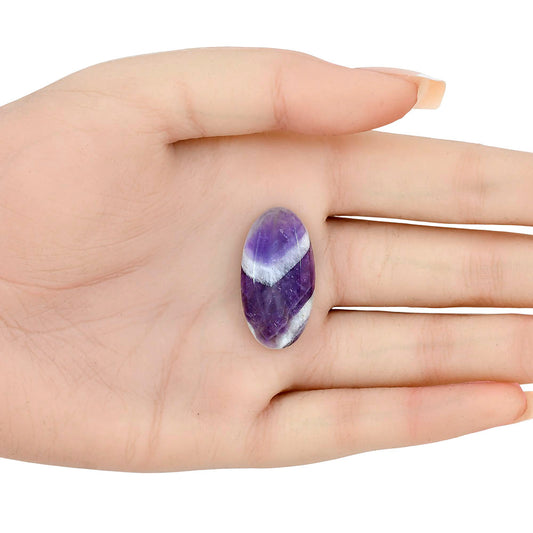 Chevron Amethyst 29.7x15.6x6 mm Oval Gemstone LS01040-12