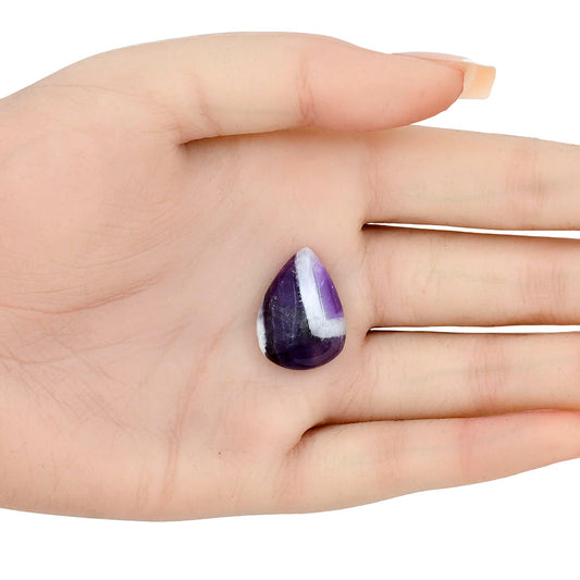 Chevron Amethyst 22.5x16.6x6 mm Pear Gemstone LS01043-12