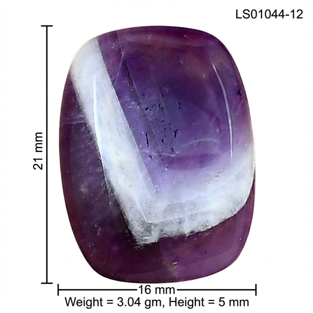 Chevron Amethyst 21x16x5 mm Cushion Gemstone LS01044-12