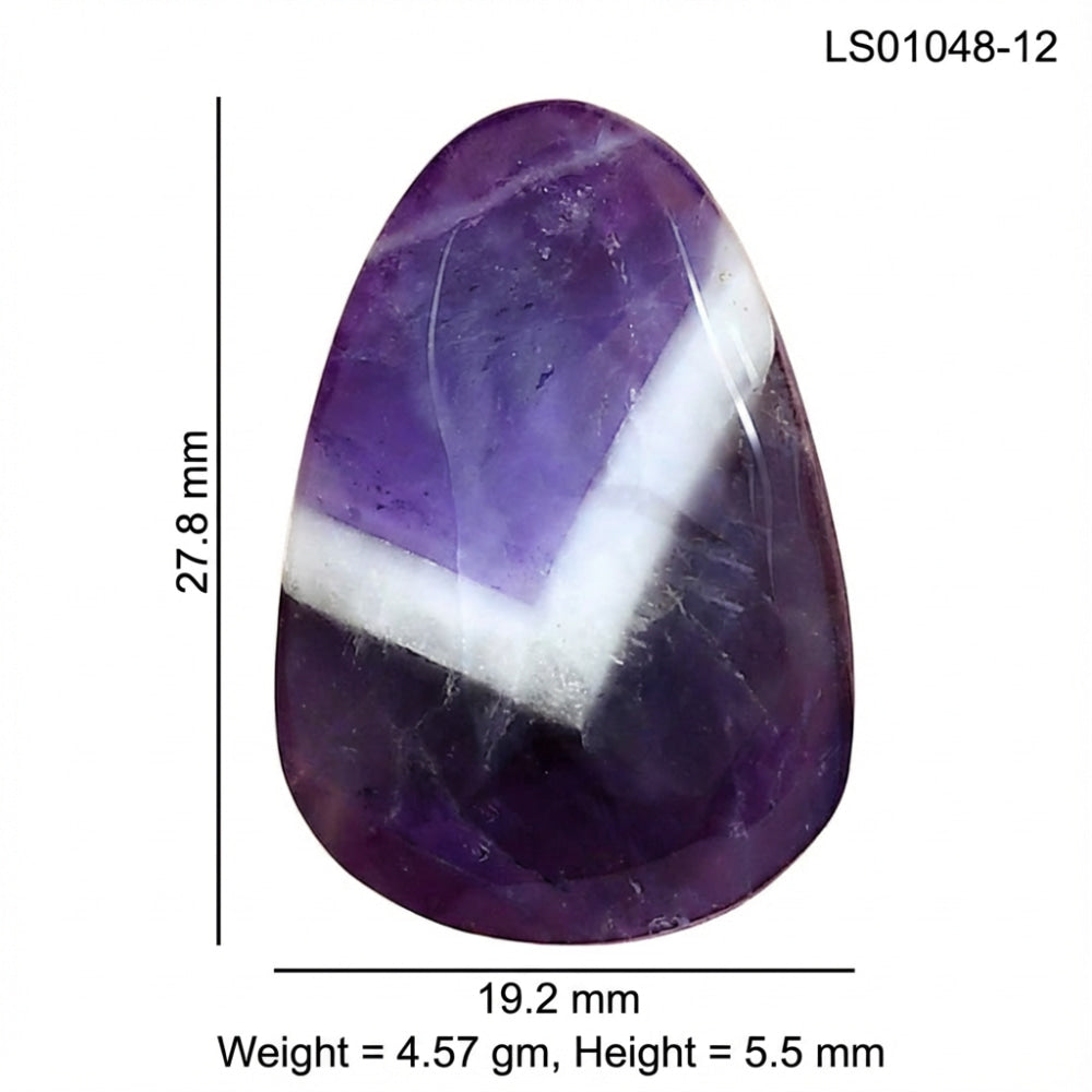Chevron Amethyst 27.8x19.2x5.5 mm Fancy Gemstone LS01048-12