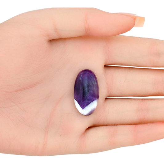 Chevron Amethyst 27.85x15.2x5 mm Oval Gemstone LS01050-12
