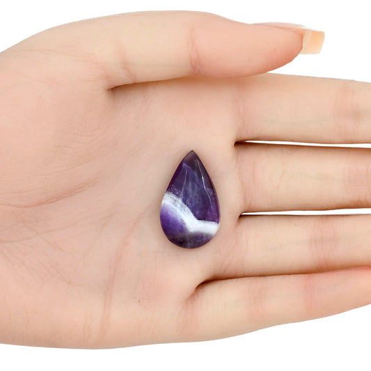 Chevron Amethyst 26.3x16x6 mm Pear Gemstone LS01051-12