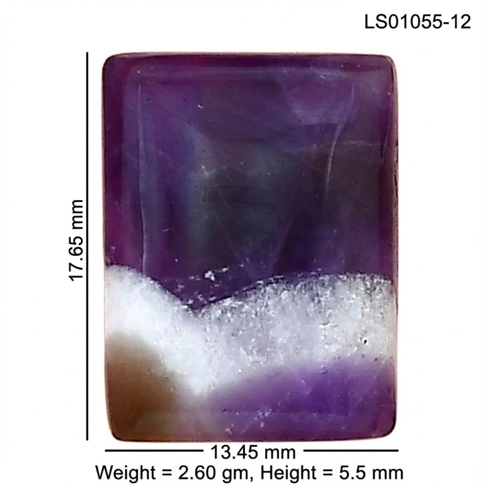 Chevron Amethyst 17.65x13.45x5.5 mm Baguette Gemstone LS01055-12