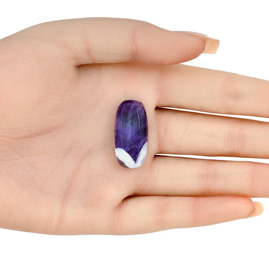 Chevron Amethyst 27.6x13.9x8 mm Oval Gemstone LS01058-12
